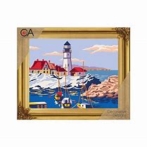Collection D'Art Lighthouse Needlepoint Tapestry Kit #6294K 11.8" x 15.7"/30 cm x 40 cm